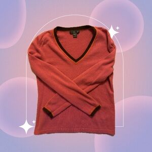 Hot Pink with brown Sweater Y2K